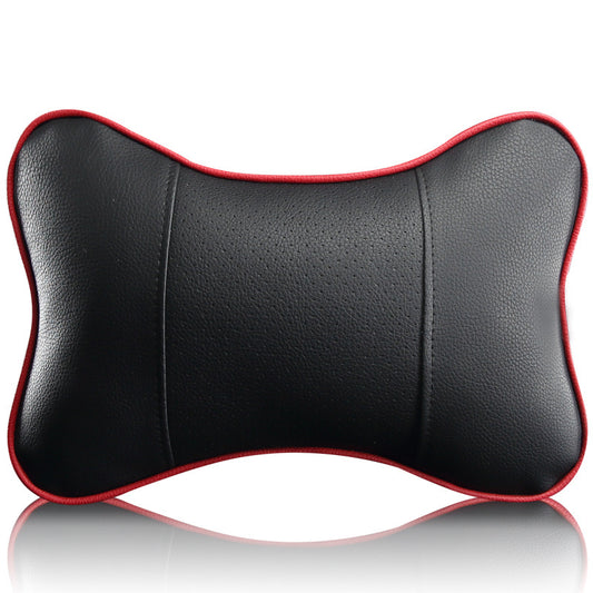 New Brand 2 Pieces 3D Artificial Leather Car Neck Pillows