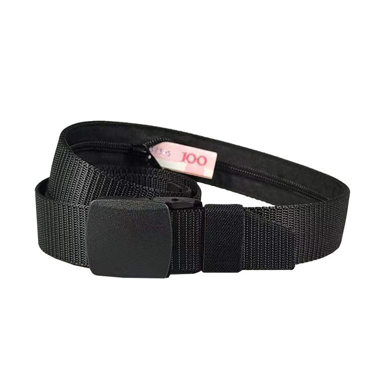 Nylon Woven Multifunctional Zipper Travel Canvas Money Hiding Belt