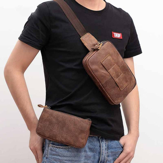 Men Waist Bag Pack Casual Functional Money Phone Belt